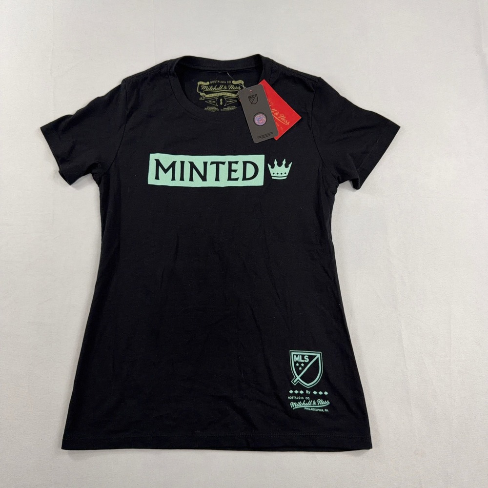 Mitchell & Ness‎ Charlotte FC Minted Graphic T-Shirt MLS Soccer Black Men S NWT